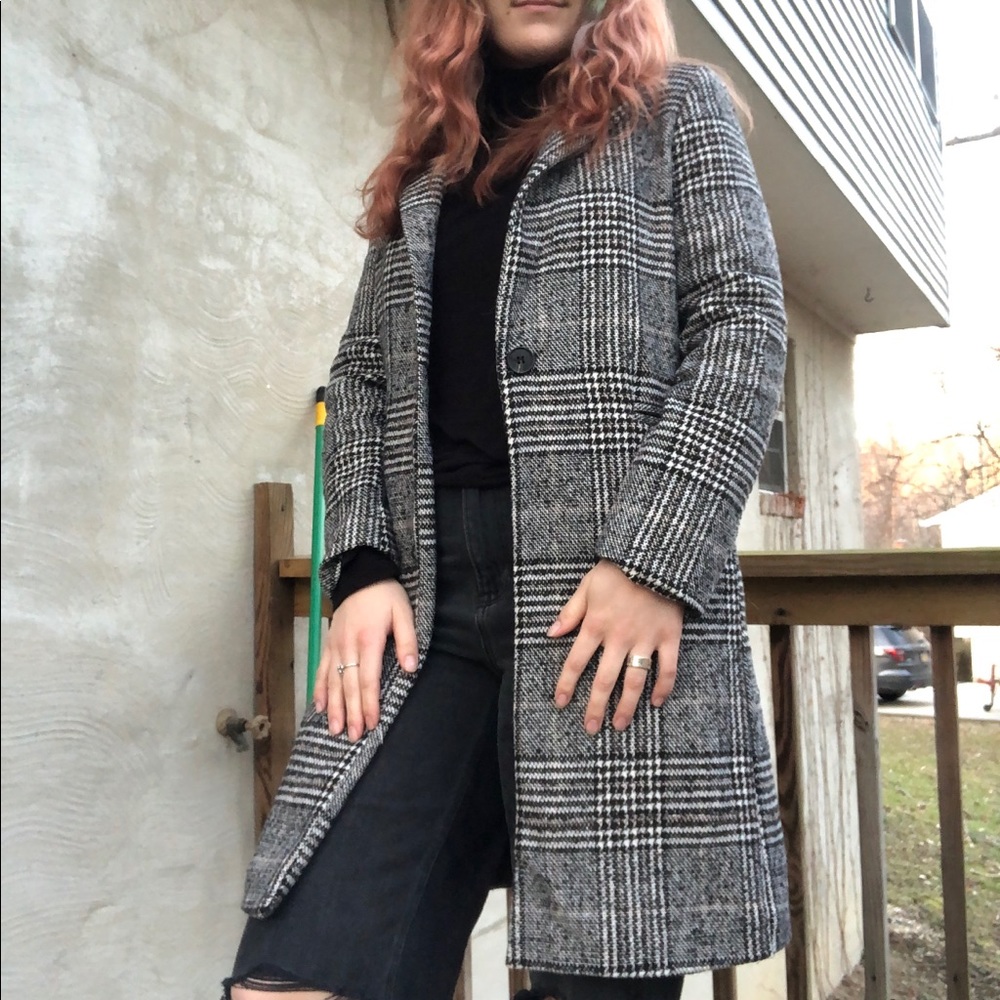 Plaid Peacoat